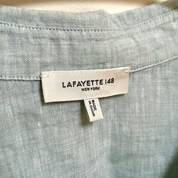 LAFAYETTE 148 Ruxton Illustrious Linen Shirt size Small - Picture 6 of 10